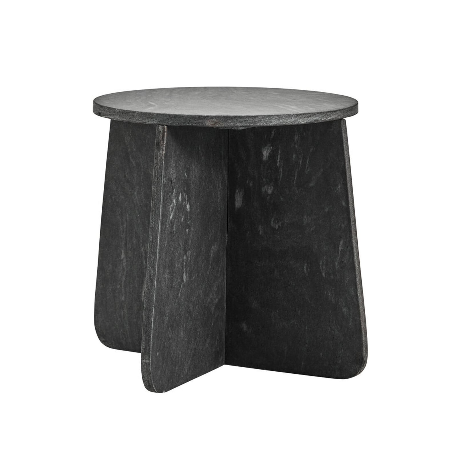 Stolik pomocniczy Marb, szary, wysokość 40 cm, marmur – House Doctor