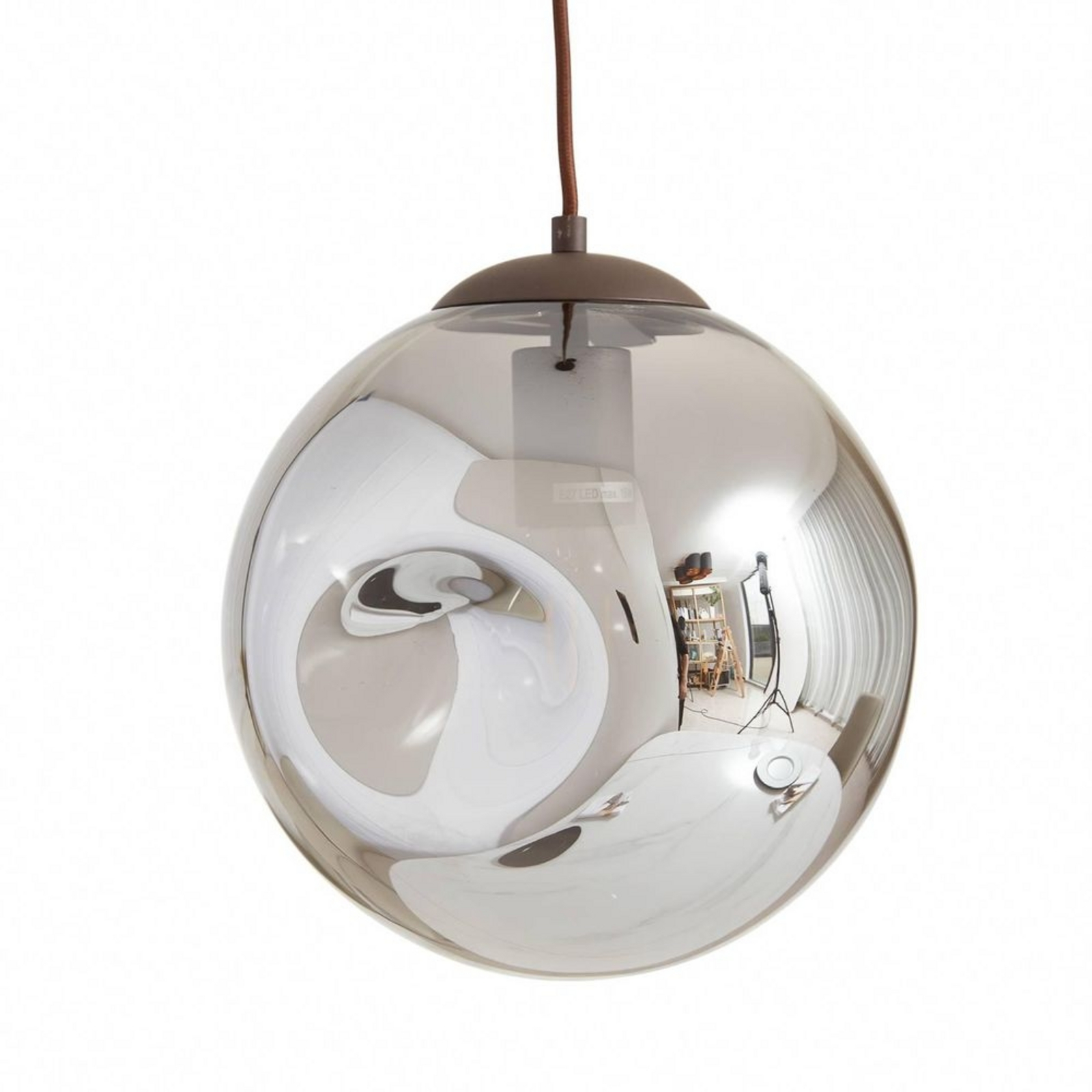 Valentina 3 Round Riippuvalaisin Smoked Grey/Coffee - Lindby