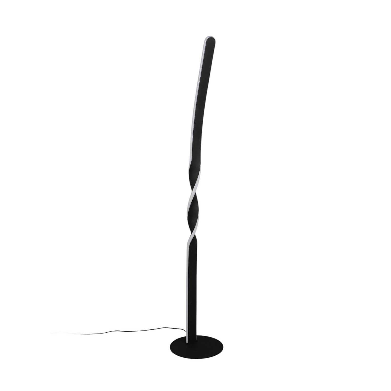 LED podna lampa Ginko, mat crna, metalna, visina 110 cm