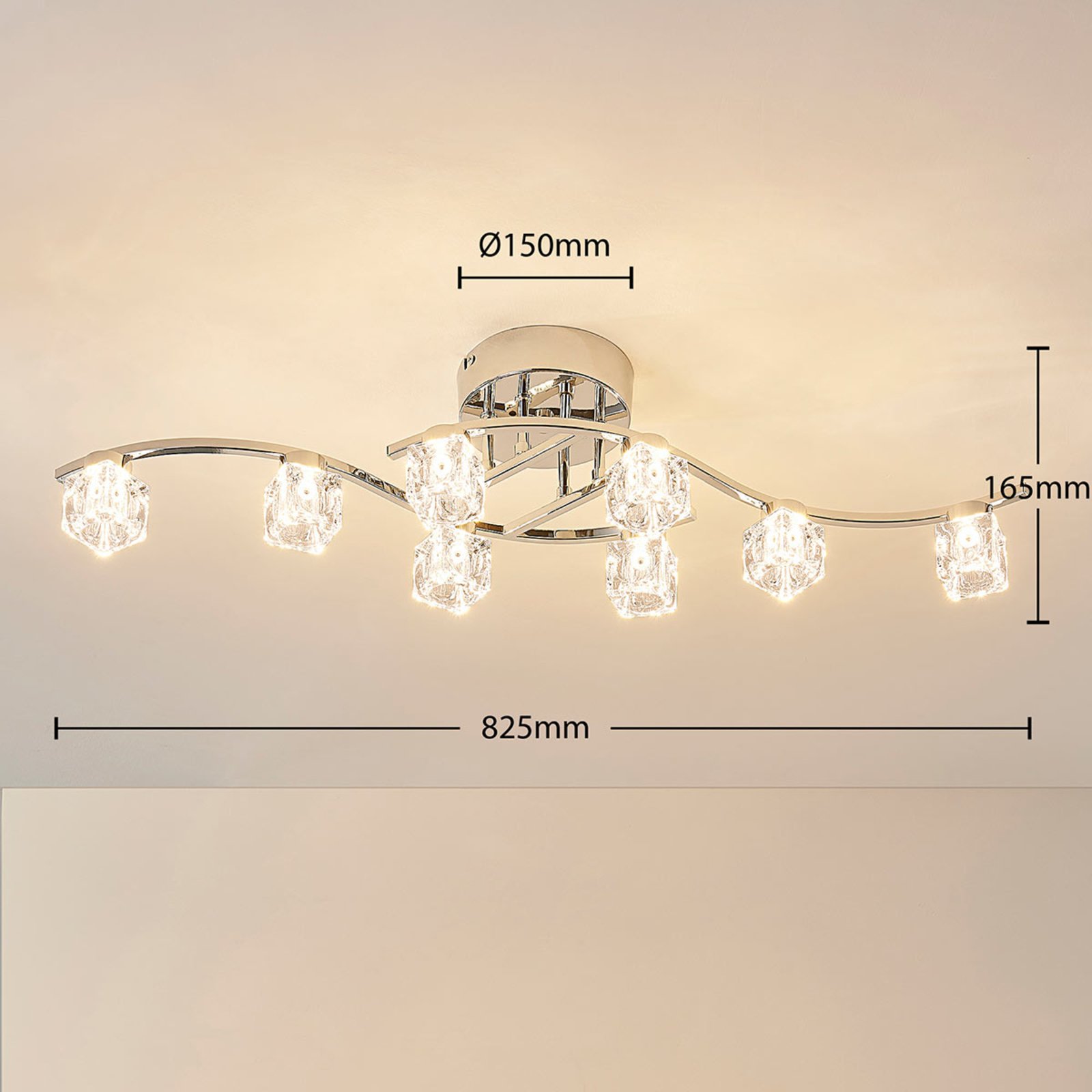 Yaro LED Lampa Sufitowa Clear/Chrome - Lindby