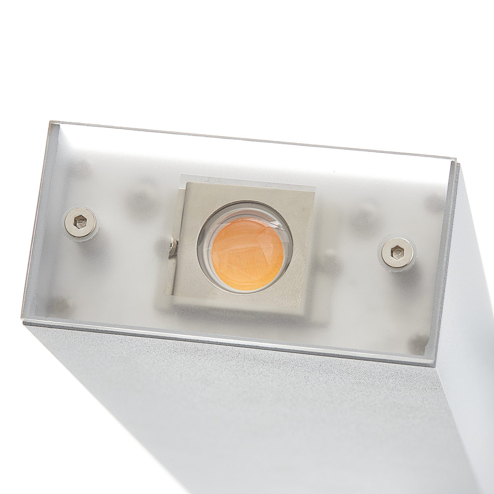 Lucande Anita LED-vegglampe sølv, høyde 17 cm