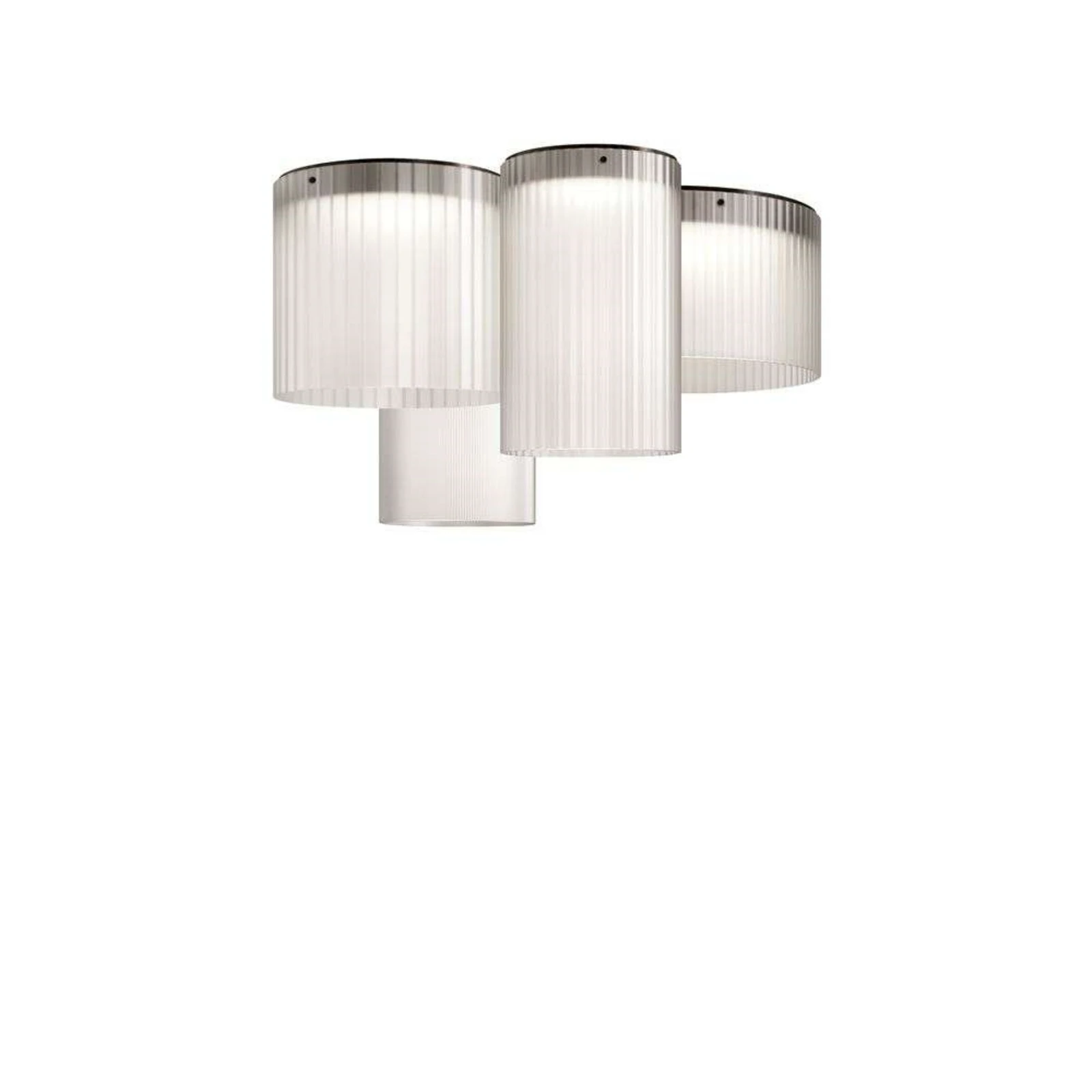 kdln LED stropna svjetiljka Giass, bijela, Ø 50 cm