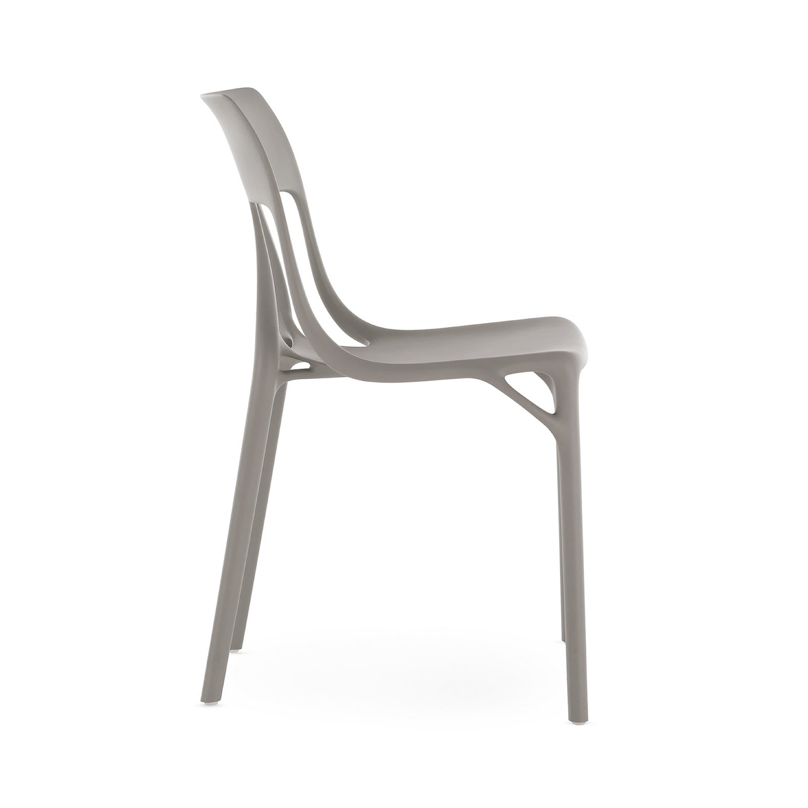Chaises A.I. Lite, gris, hauteur 80 cm, lot de 2 - Kartell