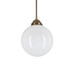 PS45 pendant lamp, nickel/opal, 1-bulb, Ø 25 cm, E27