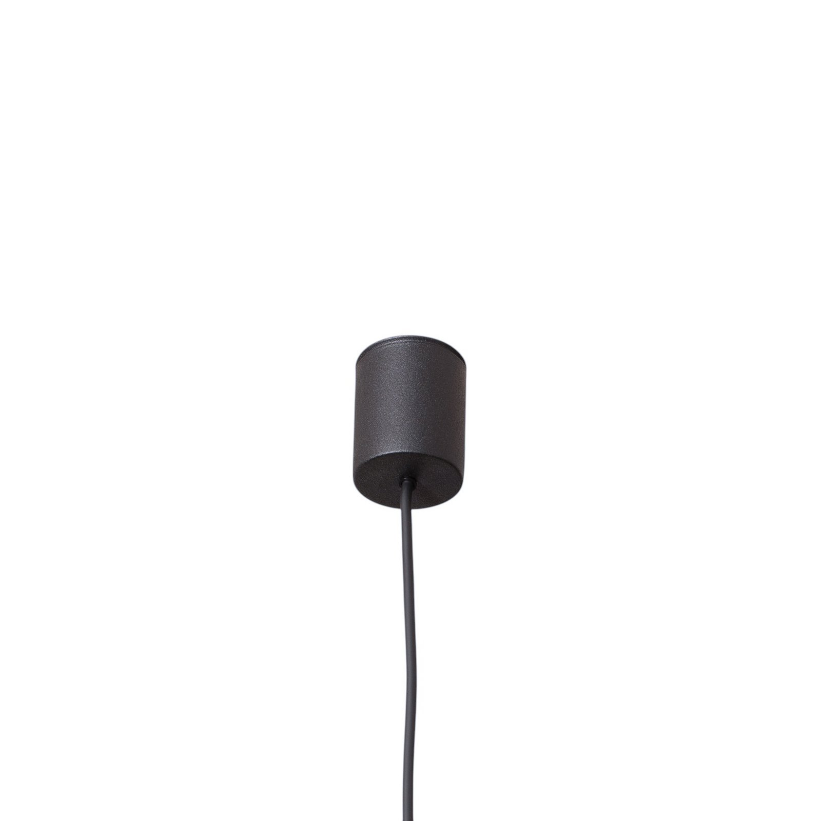 Lámpara colgante Piano, negra, Ø 2,5 cm, acero/plástico
