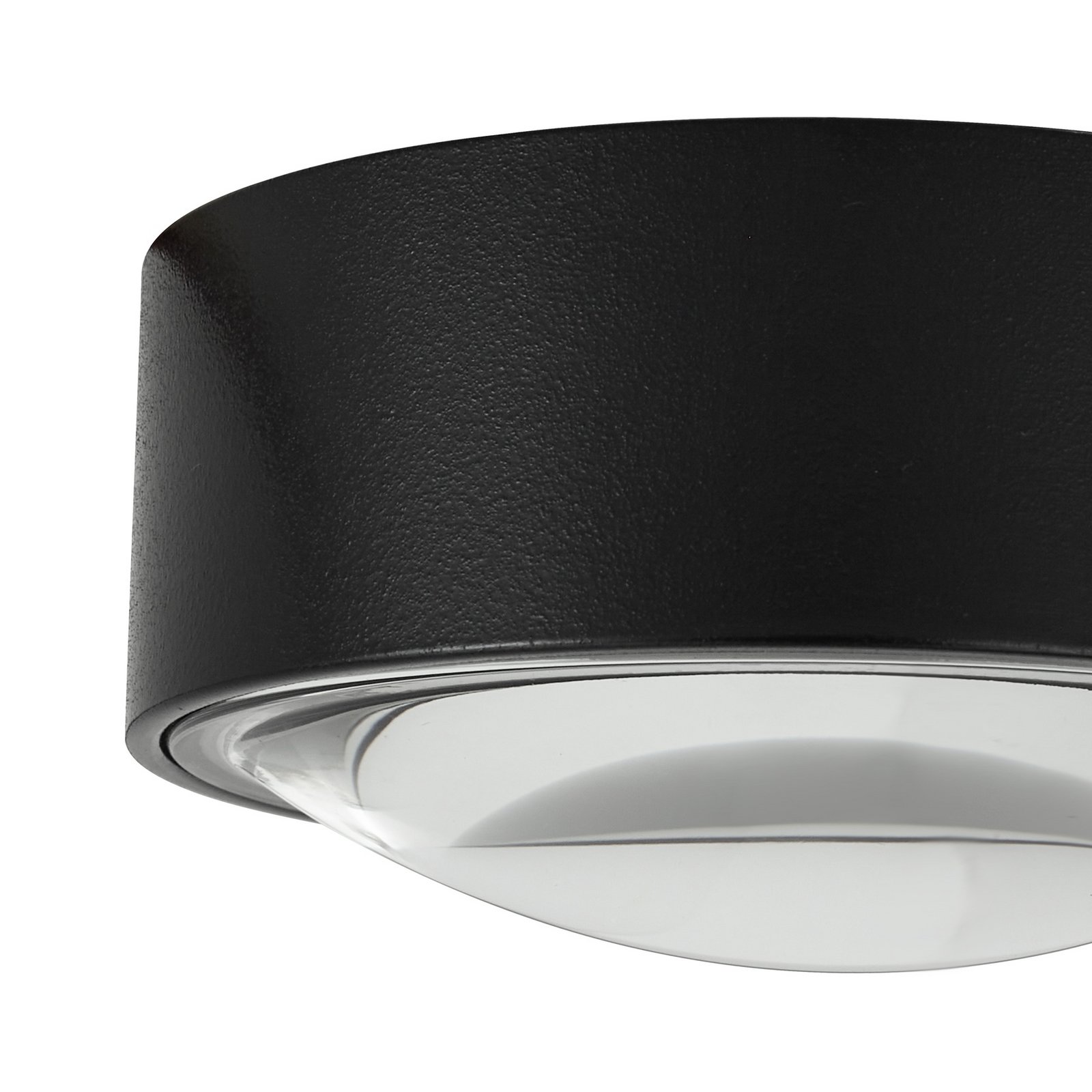 Lindby LED downlight Siaka, zwart, metaal, Ø 5 cm, IP65