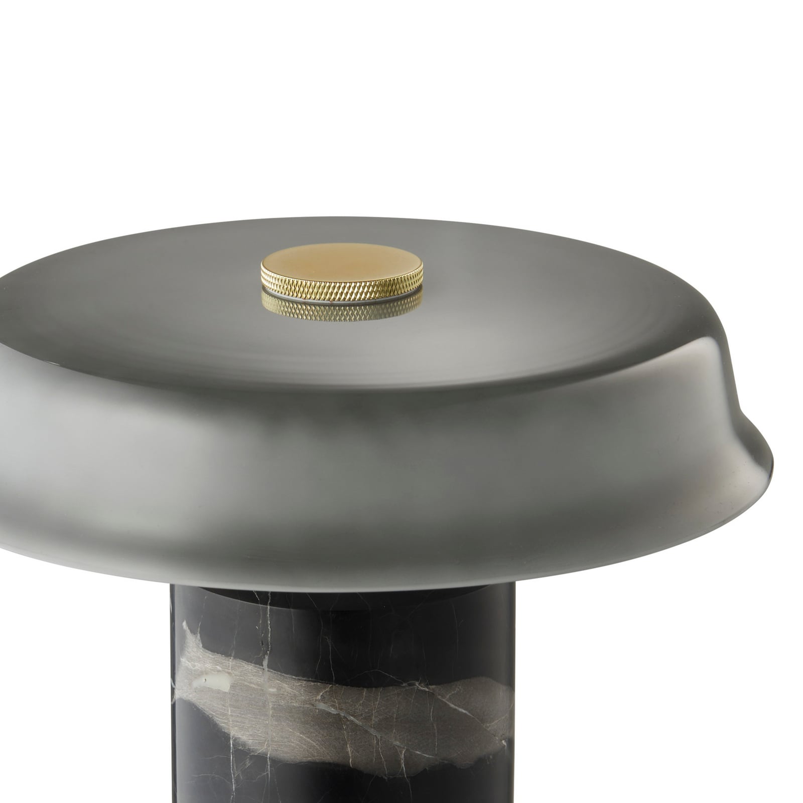 Candeeiro de mesa LED recarregável Trip No. 2, mármore, vidro - DESIGN BY US