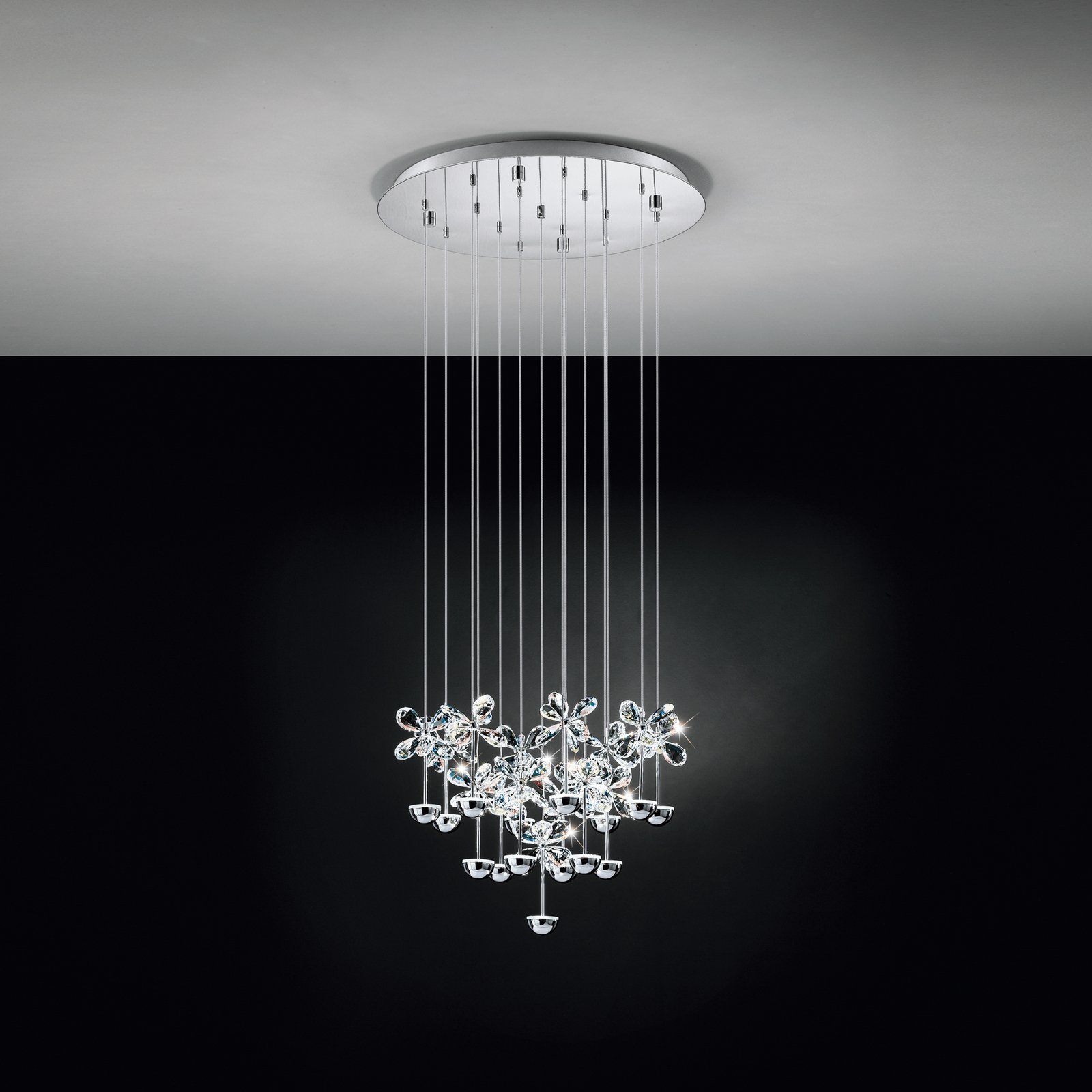 EGLO Stars Of Light Lampada LED a sospensione Pianopoli cromata Ø 50 cm