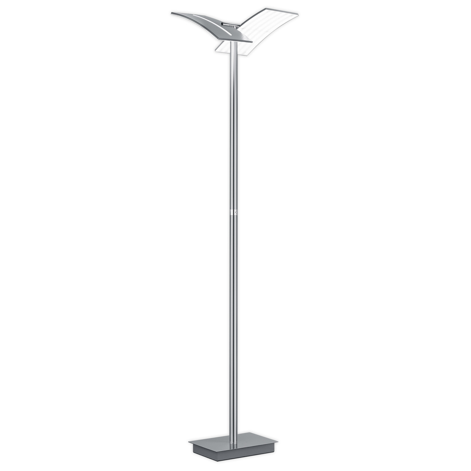 LED-Stehleuchte Dual CCT, dimmbar, nickel