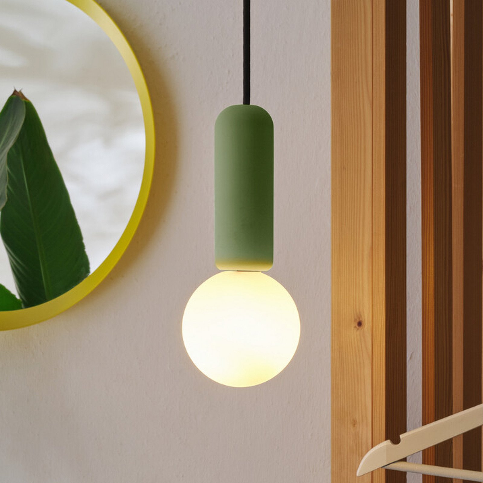 Lampă suspendată OSRAM Decor Concrete Mic verde beton G9 - Camera de zi / sufragerie - Modern