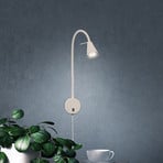 LED wall light Tusa, beige, metal, 45 cm, flexible arm, GU10