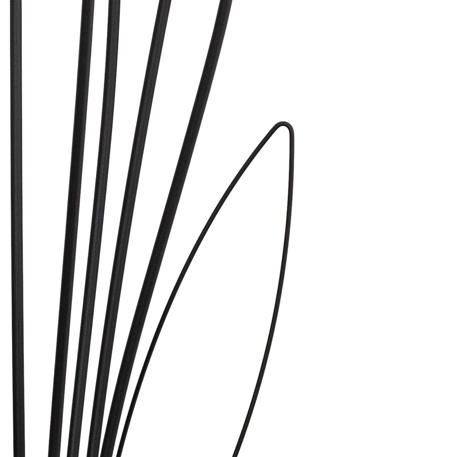 Lampa stojąca Gloriosa, czarna, szkło, 9-punktowa