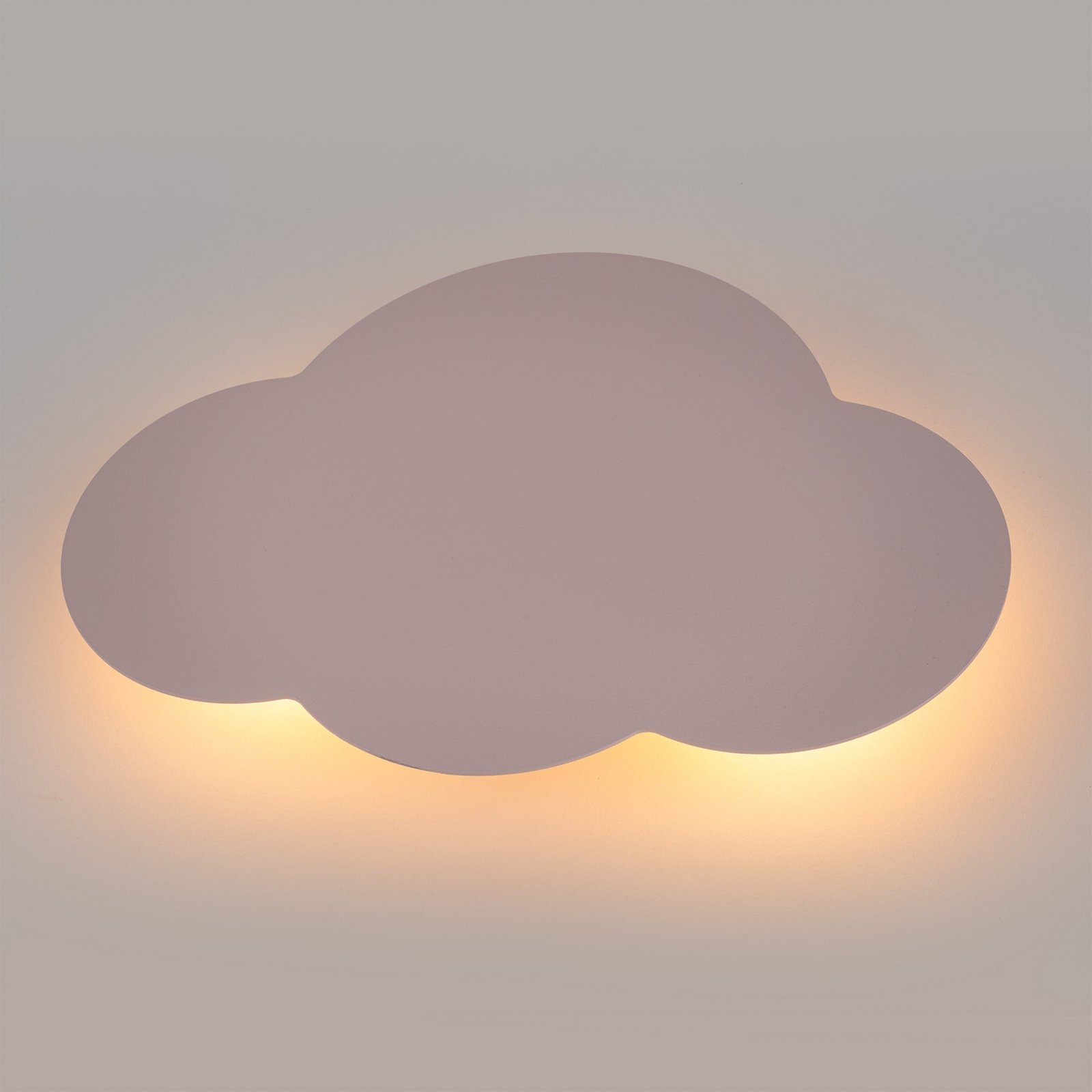 Wandleuchte Cloud, rosa, Breite 38 cm, Kunststoff, Wolke