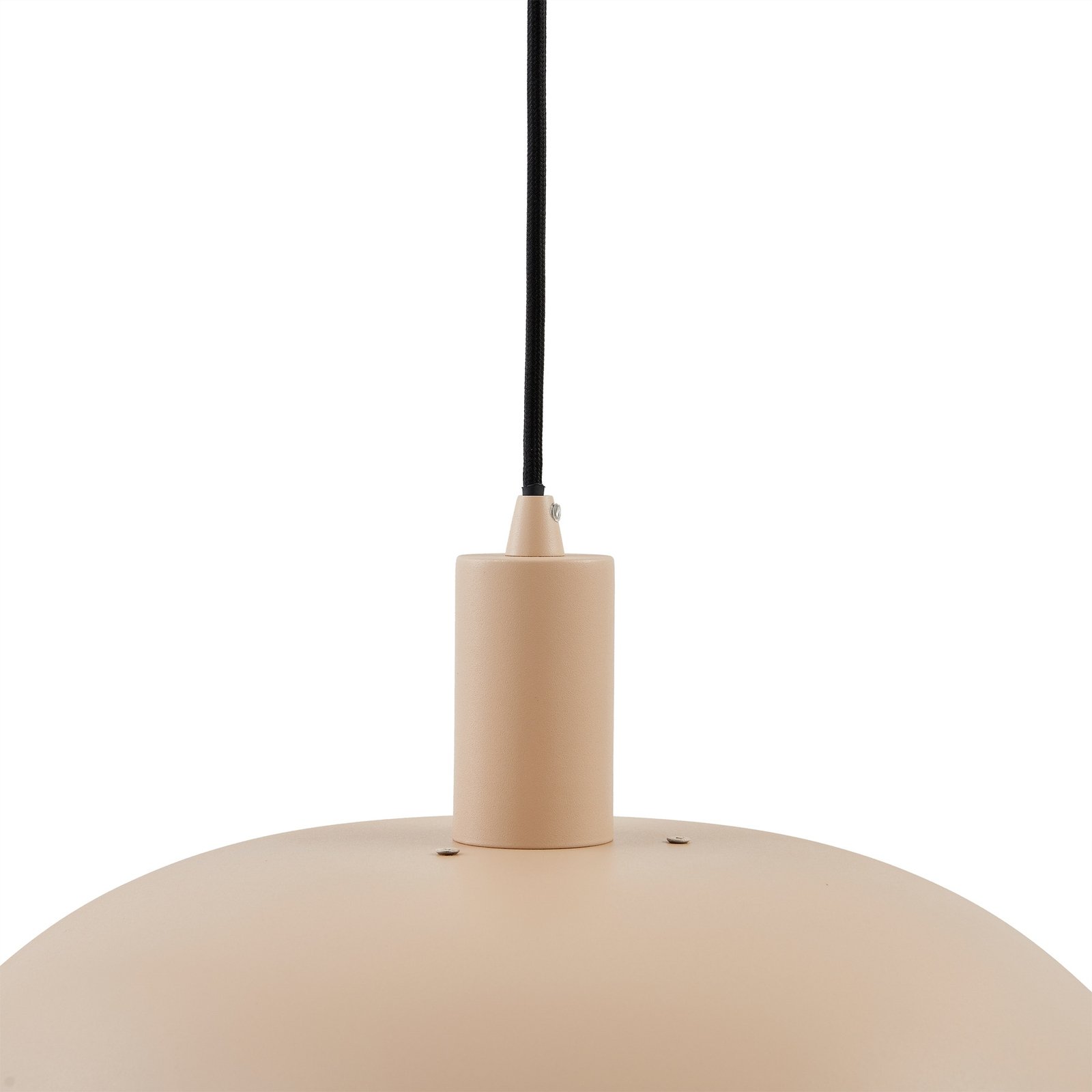 Lindby Elorri pendant light, beige, metal, Ø 38 cm