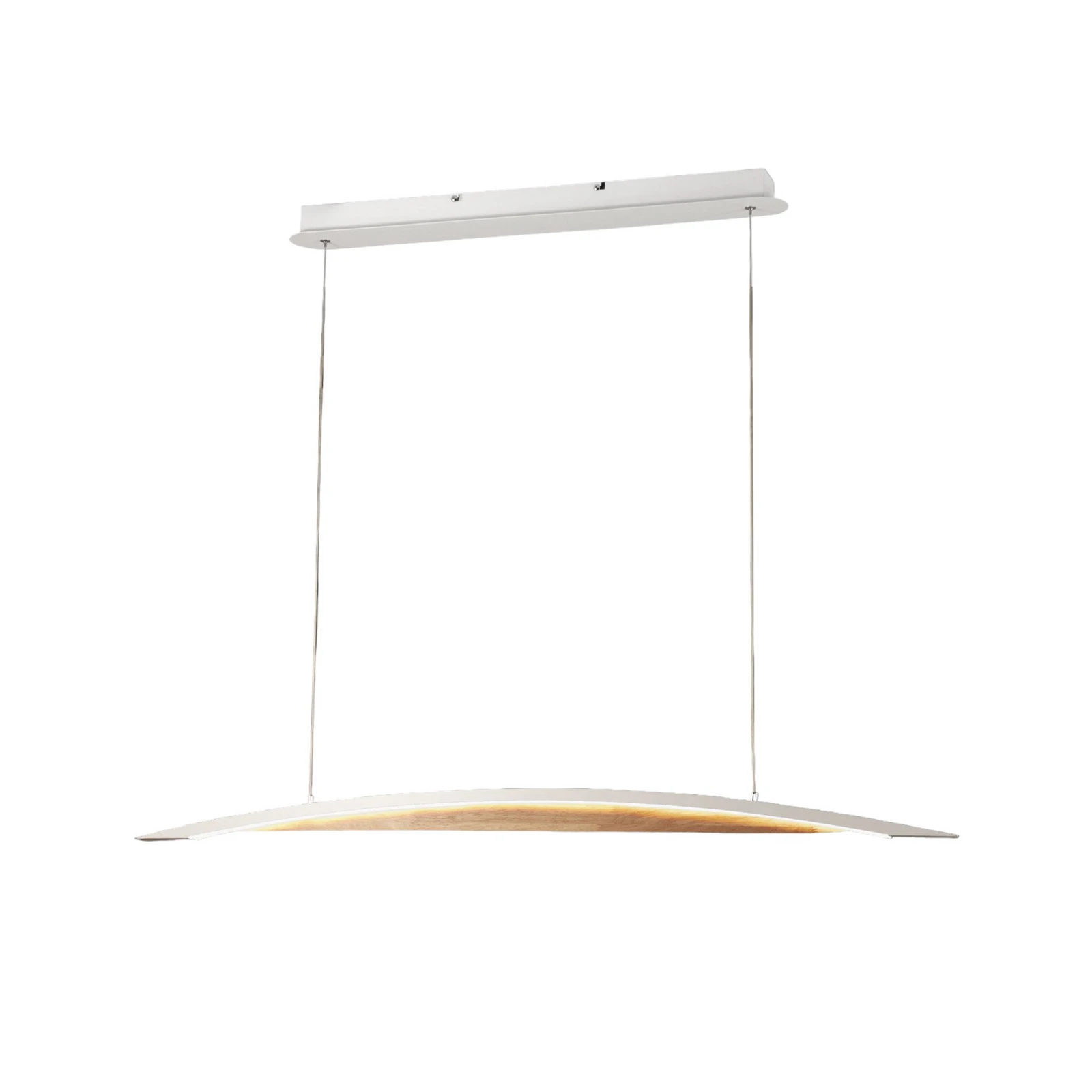 Κρεμαστό φωτιστικό LED Cordoba, μήκος 110 cm, μέταλλο/ξύλο, με δυνατότητα