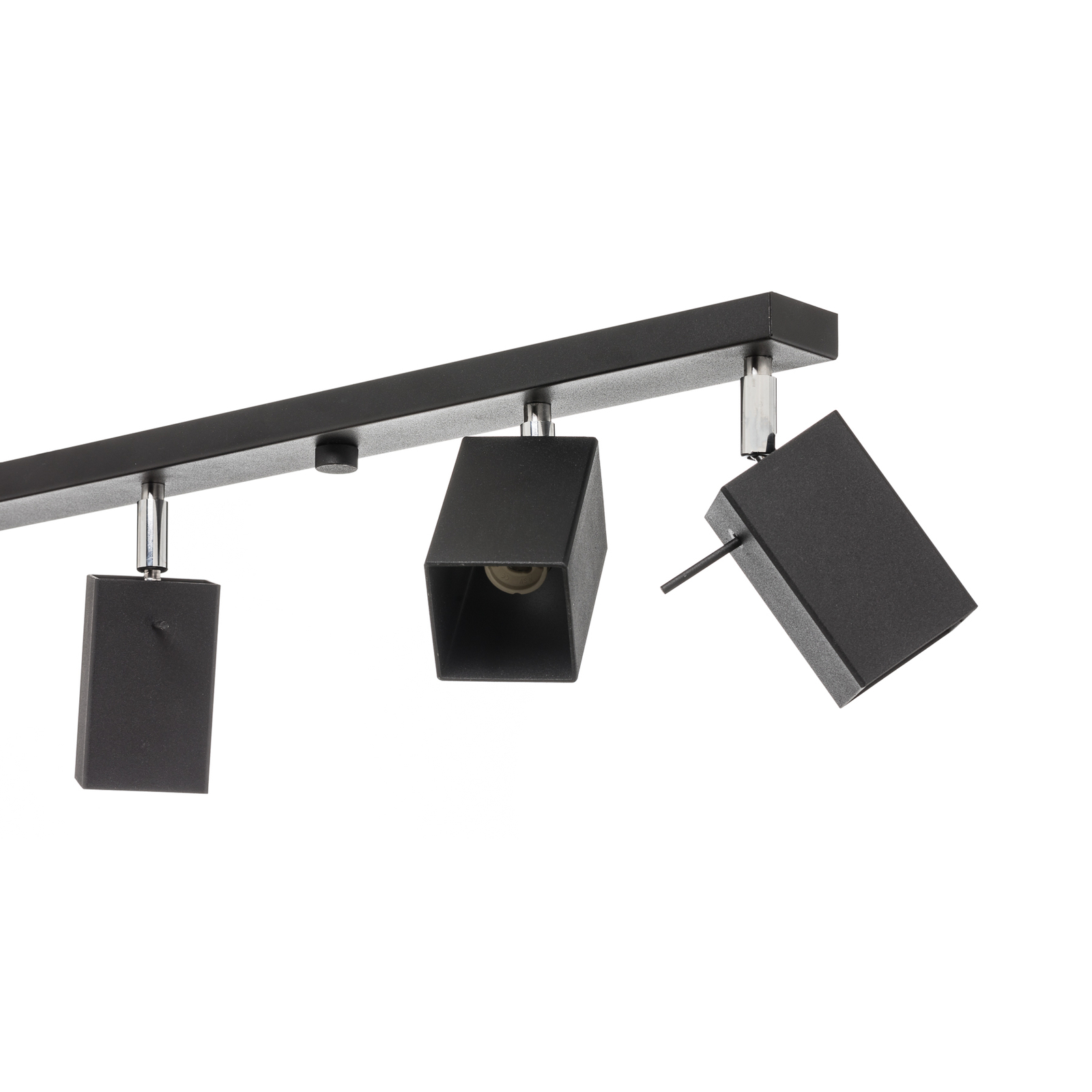 Faretto soffitto Square, nero 6 luci lineare