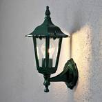 Firenze outdoor wall light, standing, 36 cm, green