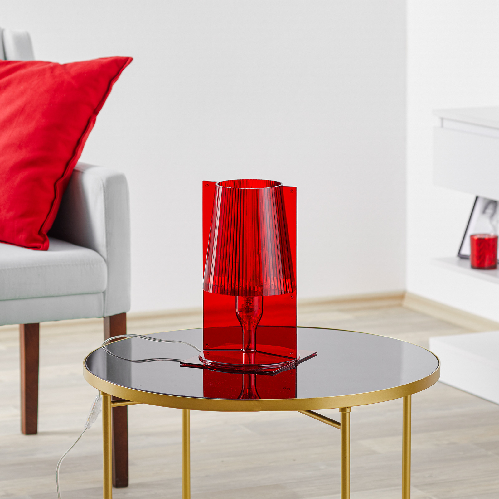 Kartell Take bordlampe, r?d