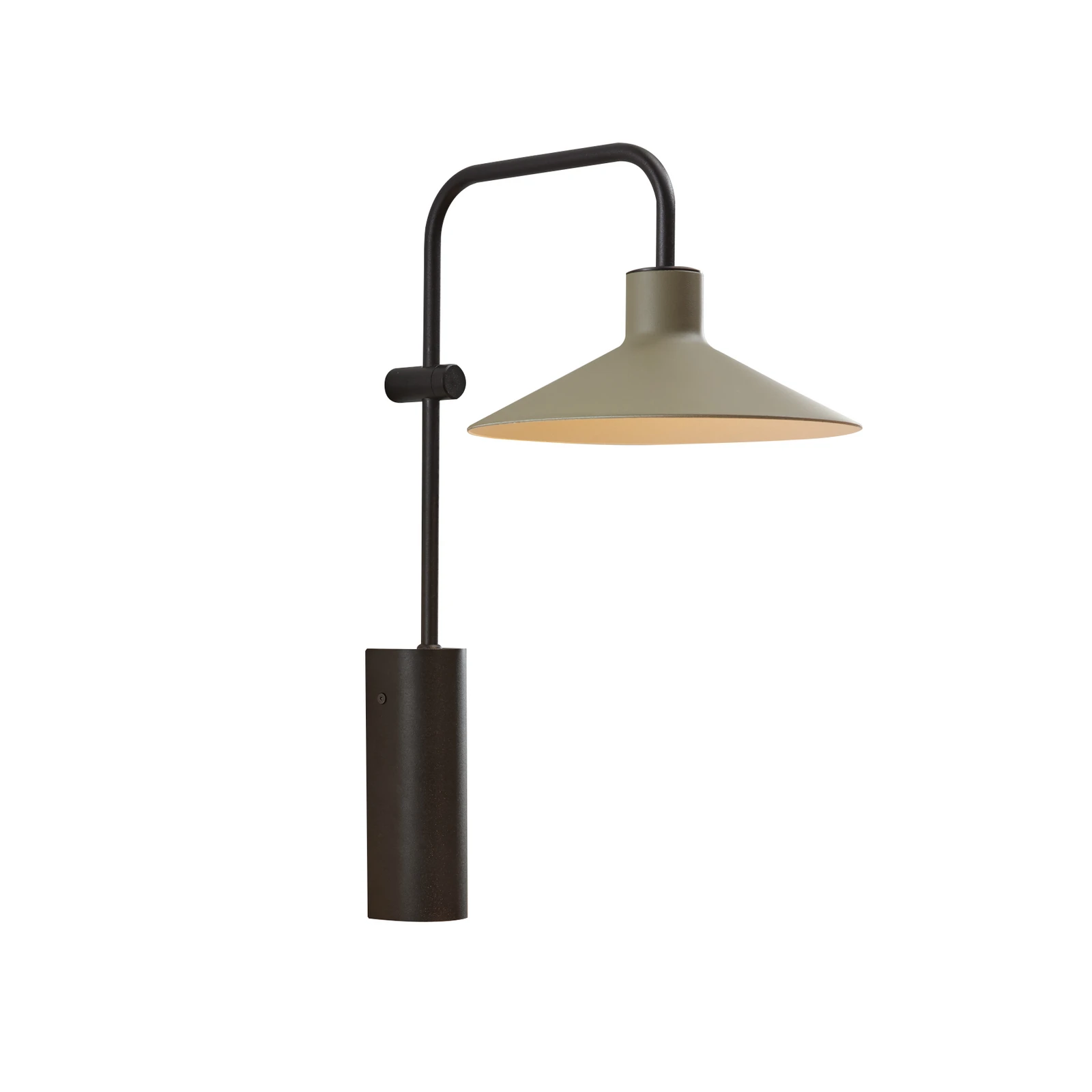 Bover Platet A02 aplică E14 cu comutator, oliv