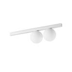 Ideal Lux plafonnier Binomio, blanc, à 2 lampes, métal, verre