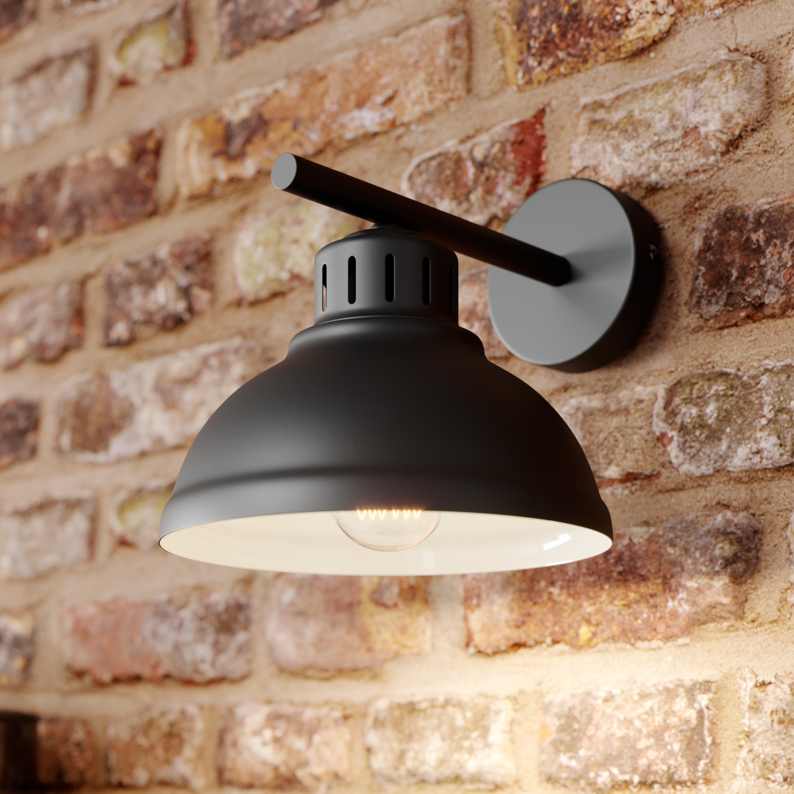 Sven wall light, one-bulb, black