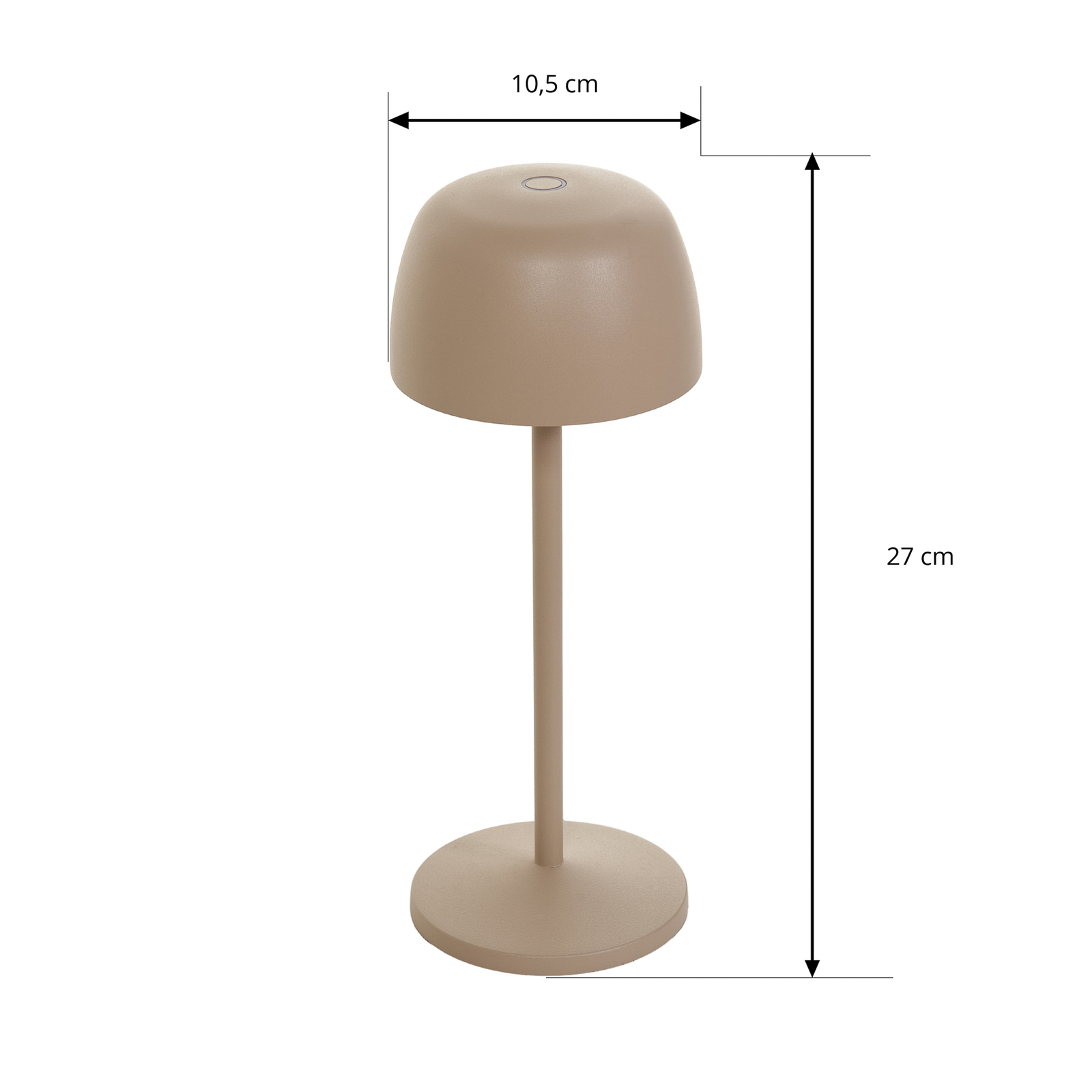 "Lindby" LED įkraunama stalinė lempa "Arietty", smėlio smėlio spalvos, 2