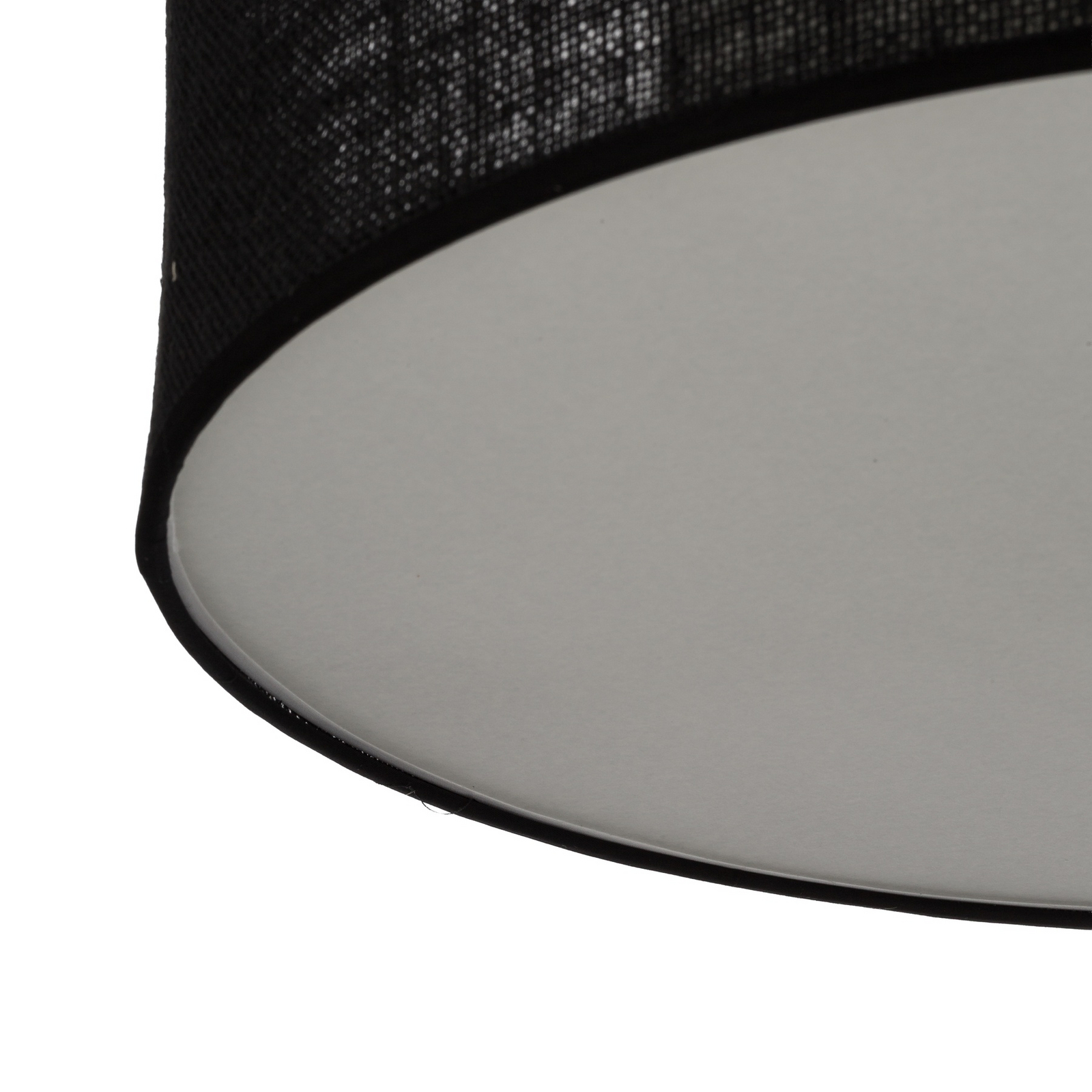 Plafoniera Marshall, nera, rattan, Ø 50 cm, E27