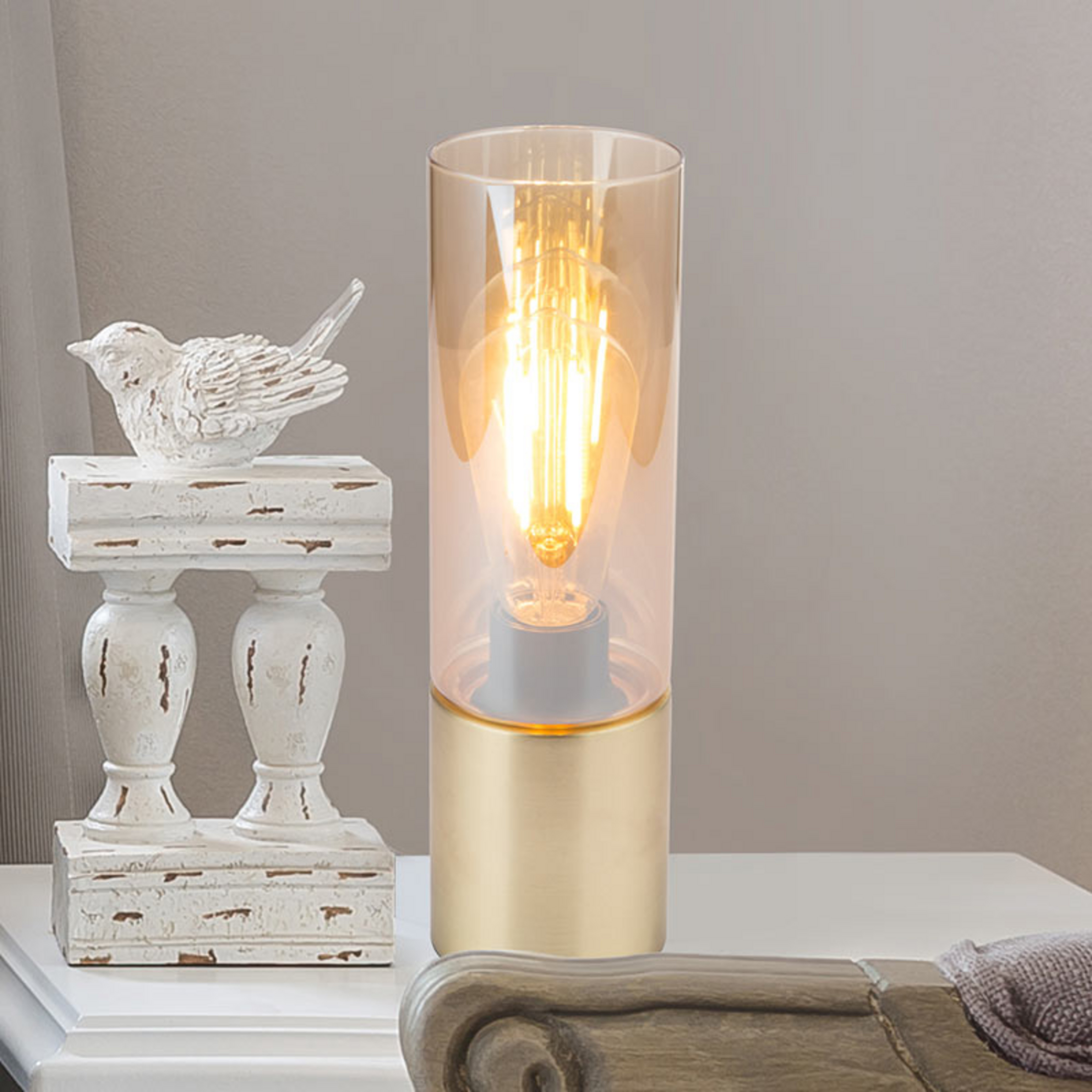 Lampe à poser décorative Annika en laiton