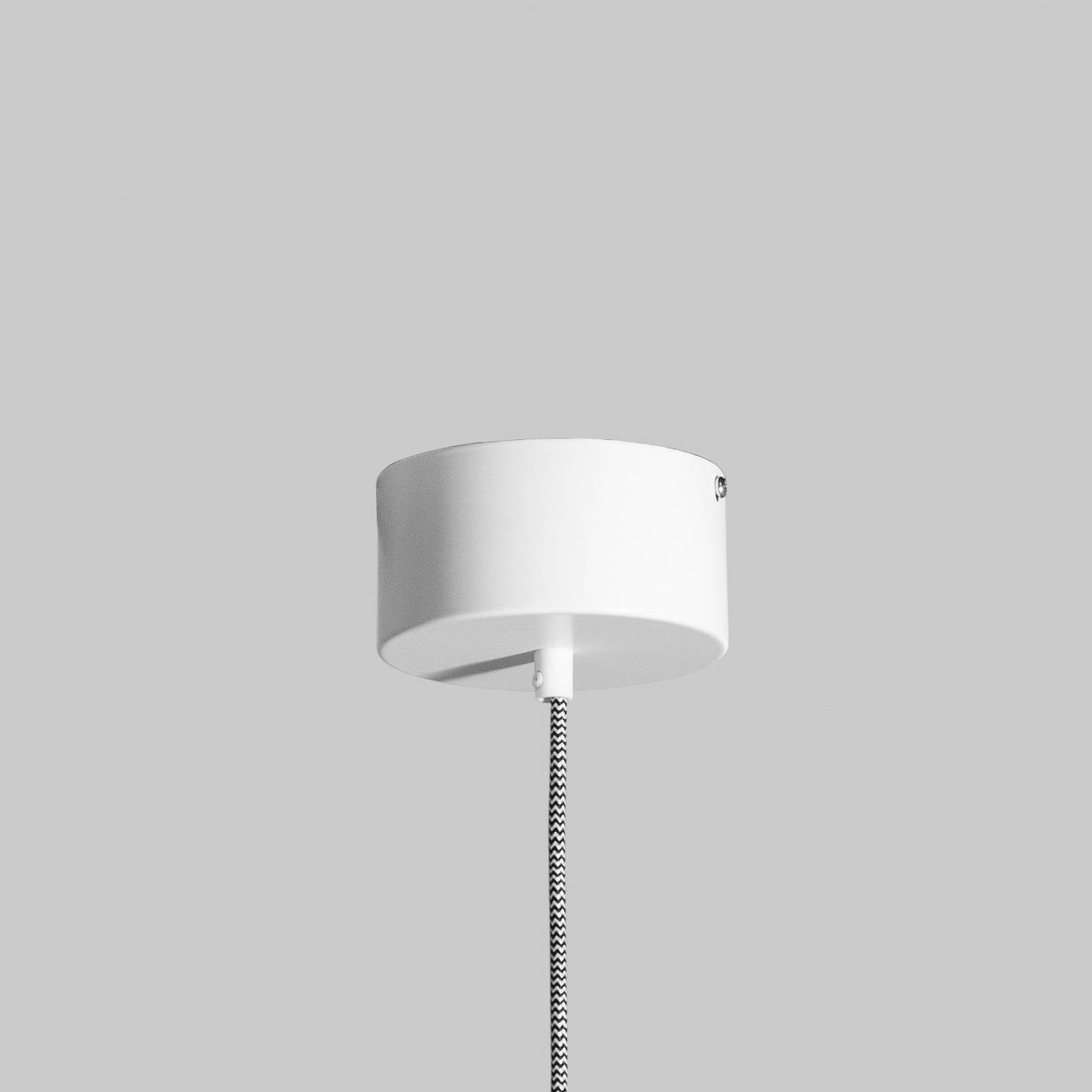 Żyrandol Funda, brązowy/biały, Ø 30 cm, stal/drewno/szkło