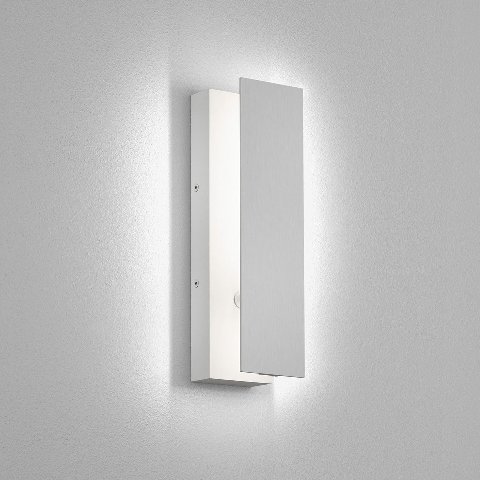 Candeeiro de parede Helestra Dex LED com frente ajustável