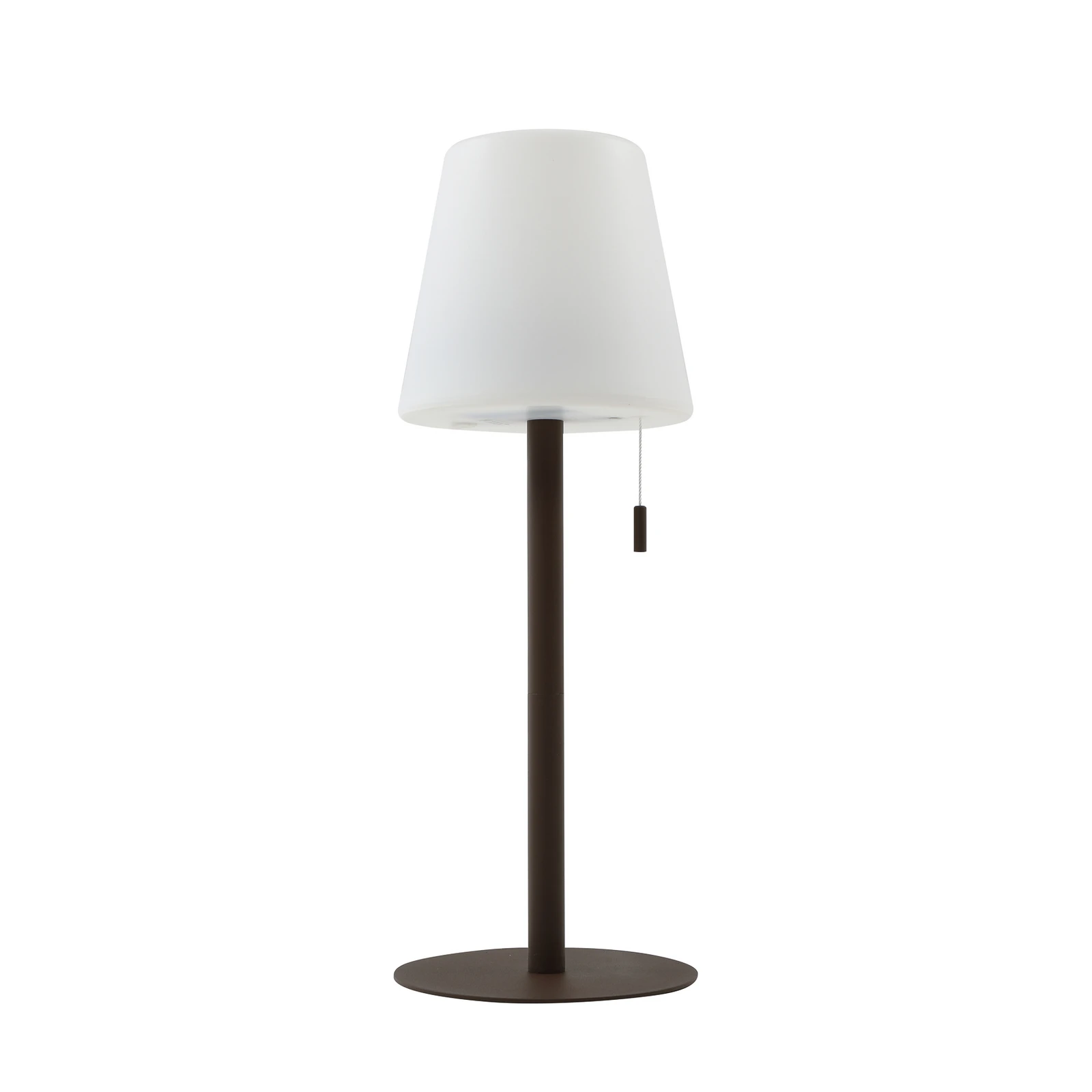 Lindby LED-Akkulampe Azalea, weiß/braun, 45 cm, CCT, IP44