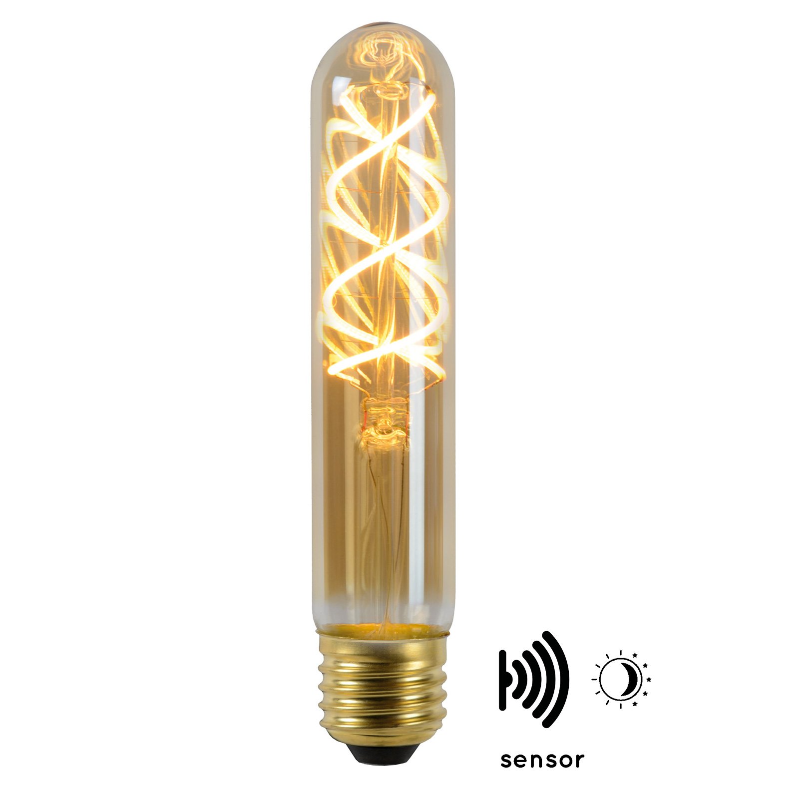 LED-lampa E27 rör T30 4W 2 200 K bärnsten sensor