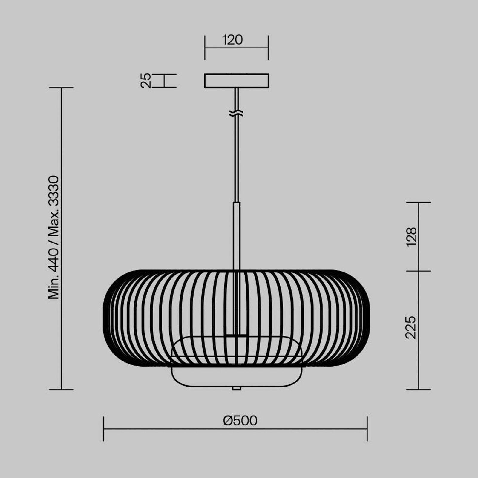Maytoni Lampă suspendată LED Levitation Ø 50 cm culoarea alamei - Camera de zi / sufragerie - design - alamă alb - Metal