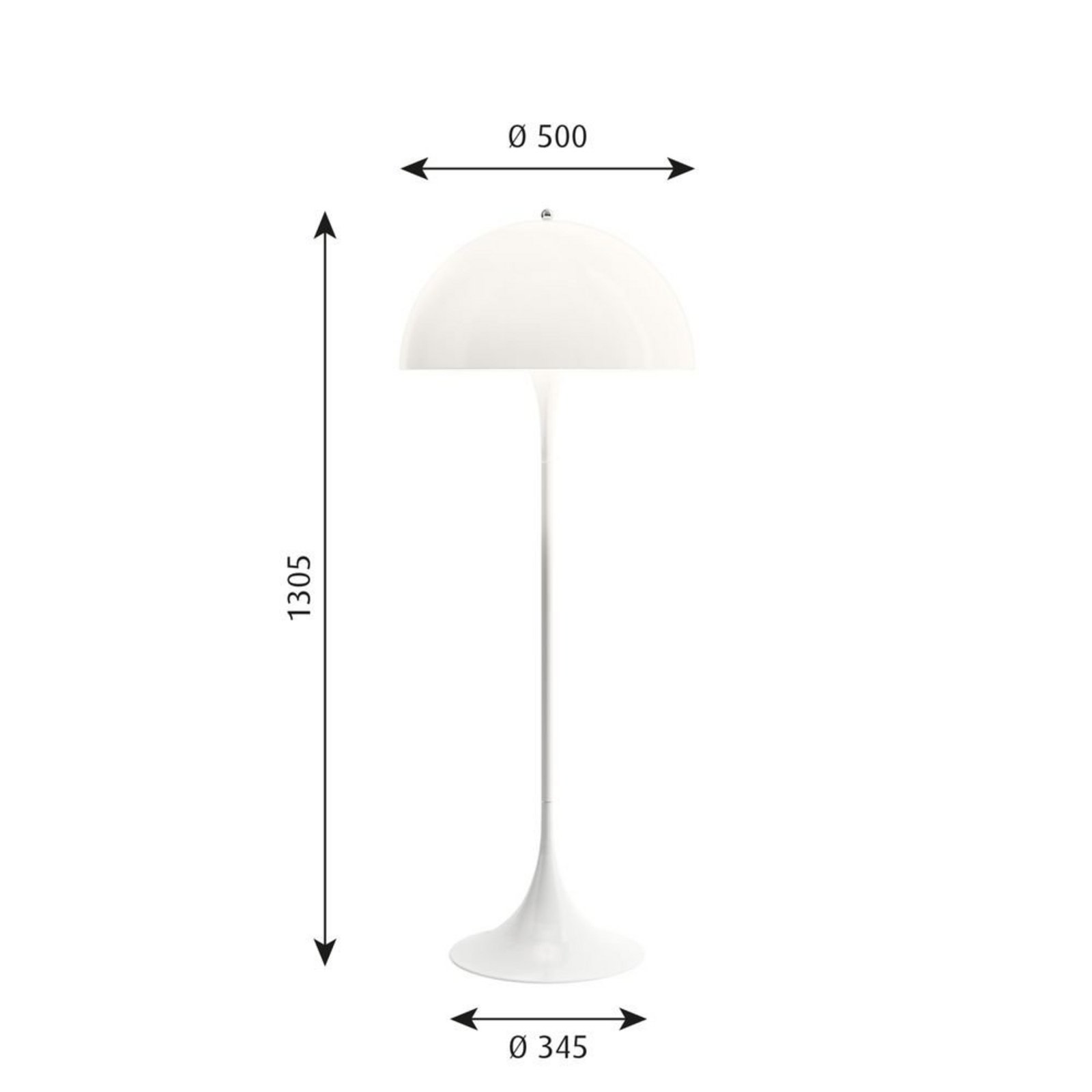 Panthella Floor Lamp White Opal - Louis Poulsen