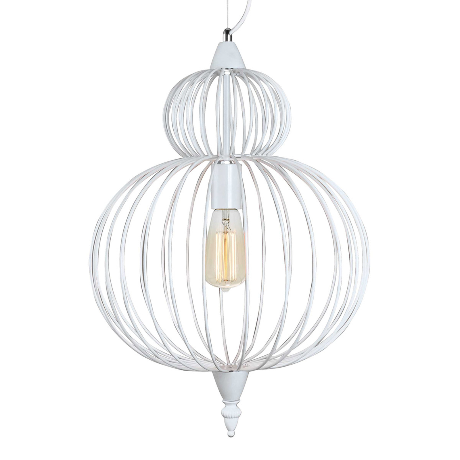 Zola pendant light with open cage shade