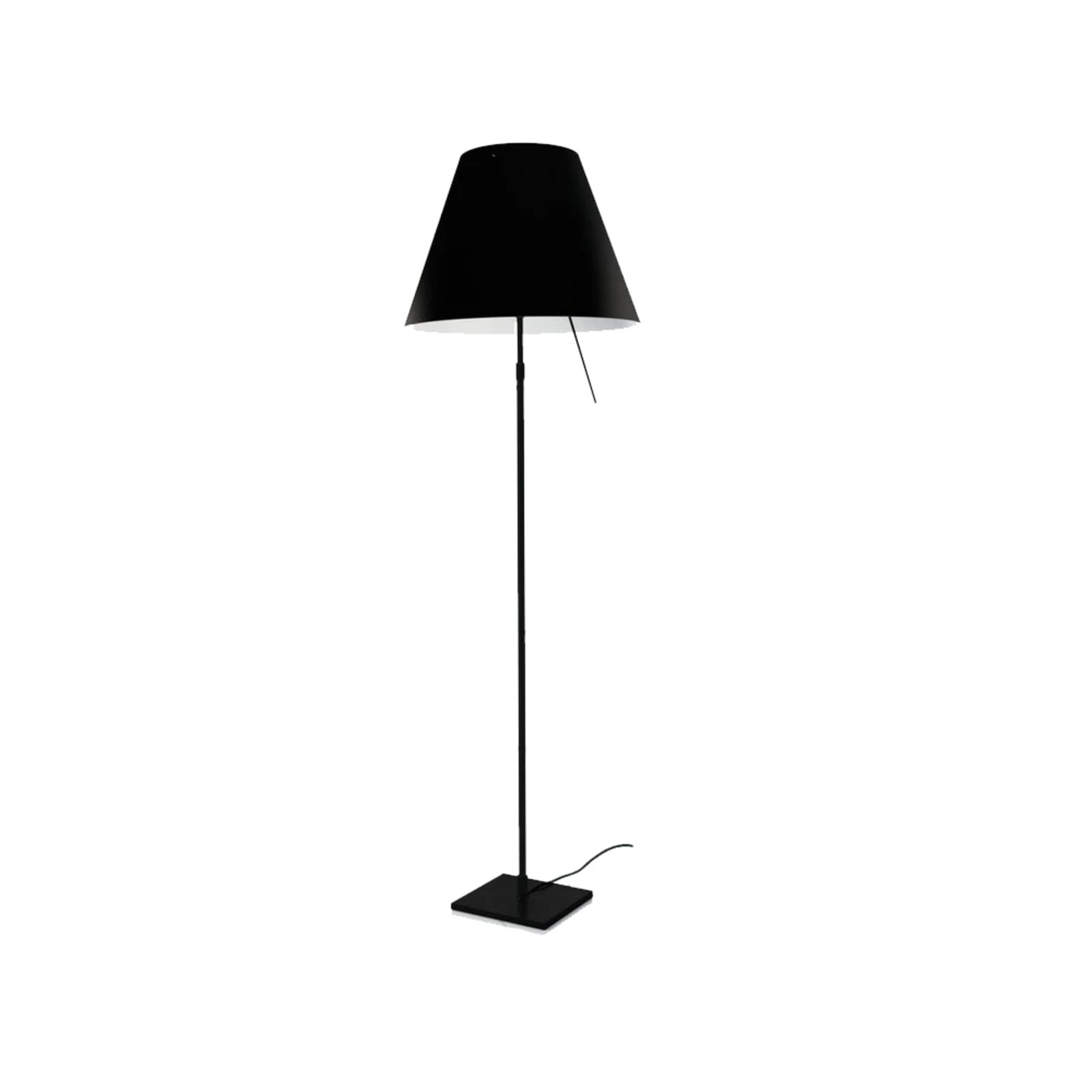 Costanza Gulvlampe m/Dimmer Sort/Sort Luceplan - Stue - Aluminium