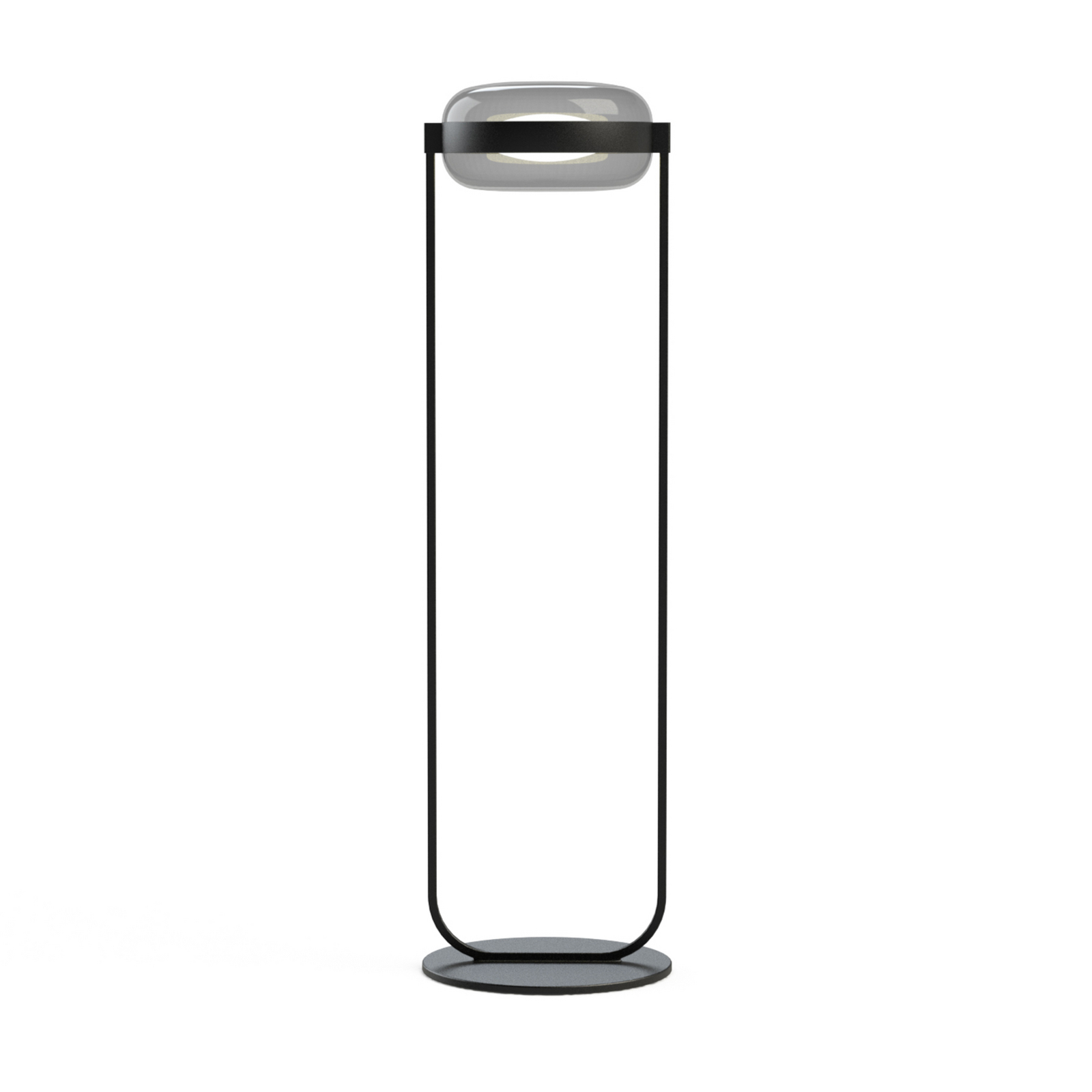 Lucande LED vloerlamp Auro, zwart, glas, hoogte 150 cm