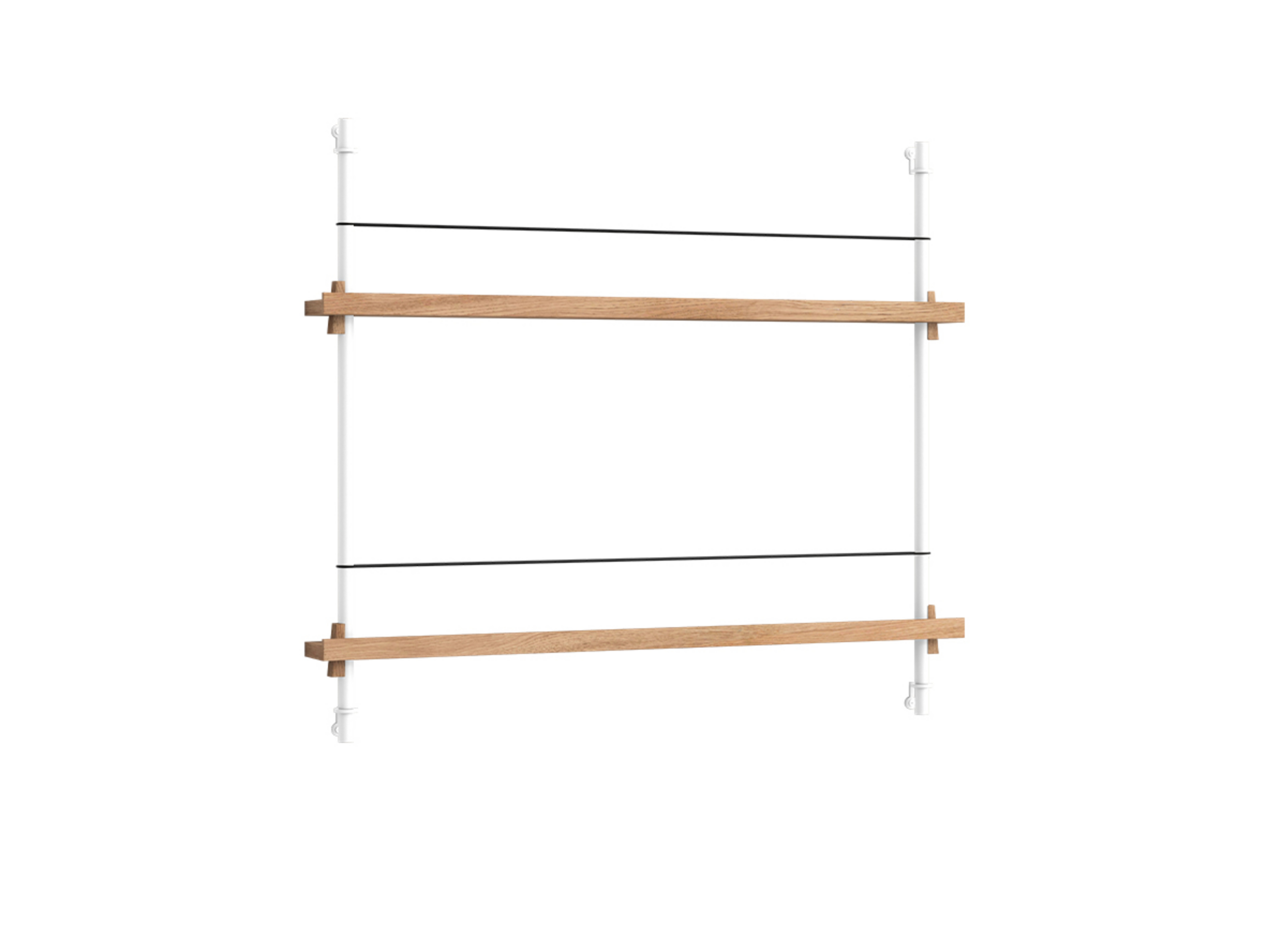 Magazine Shelving 65 Regal Oak White - Moebe