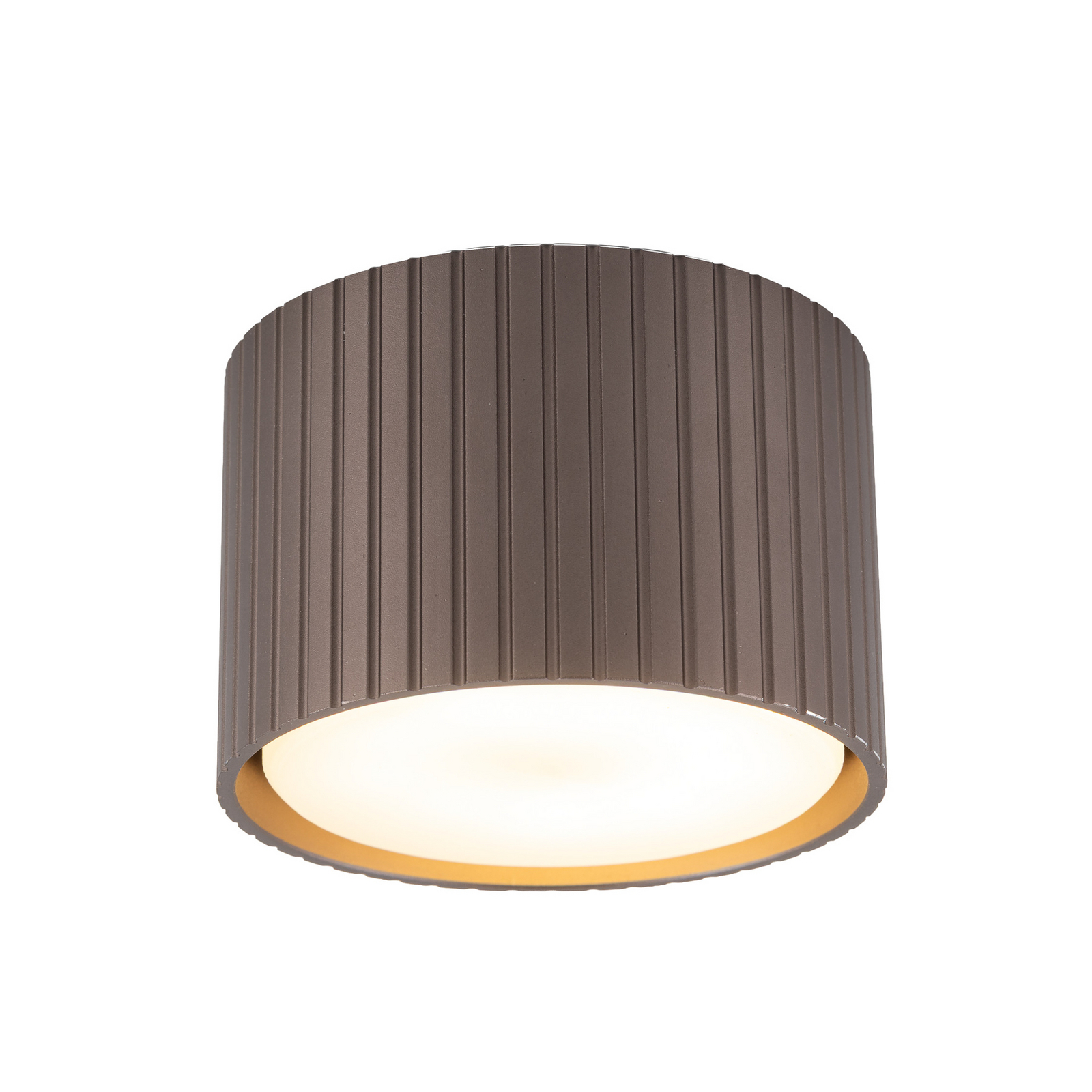 Downlight Ferro, bruin, kunststof, 6 cm hoog, GX53