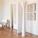 Carrara LED uplighter floor lamp with a dimmer, white