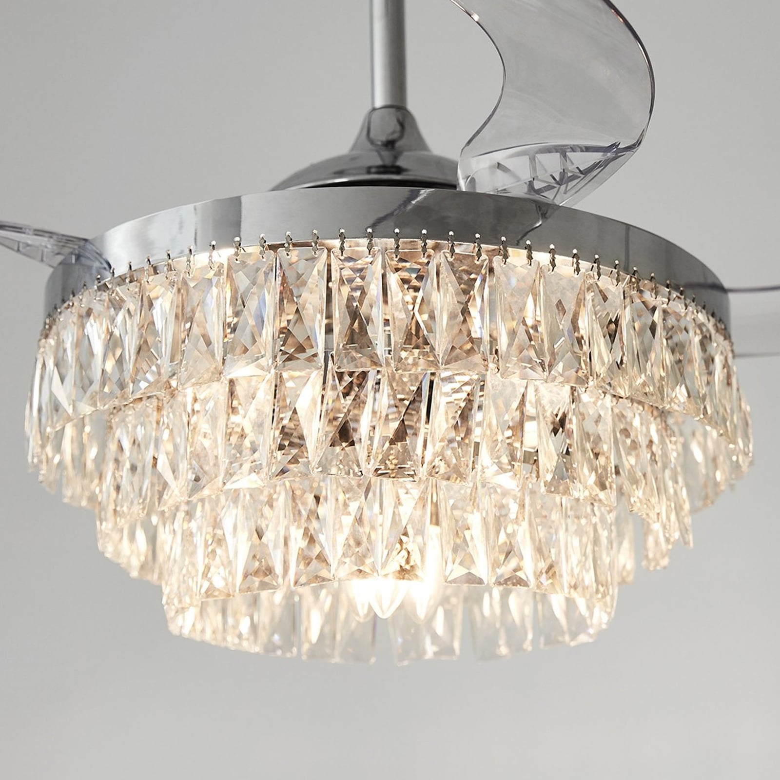 Fanaway Veil Deckenventilator mit Licht chrom leise - Beacon
