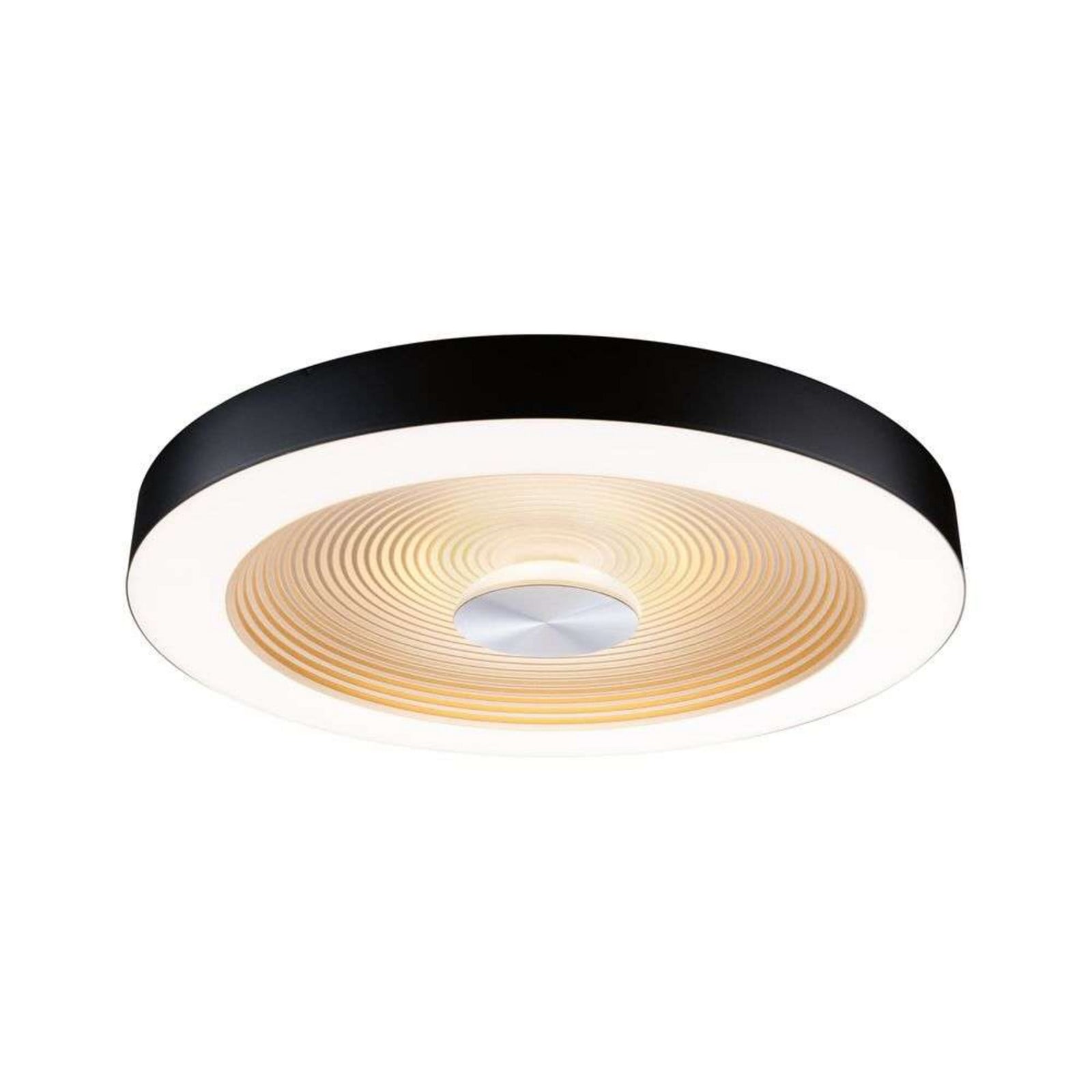 Volea LED-taklampa, &Oslash;40 cm, IP44, svart/guld Paulmann - Badrum - Plast