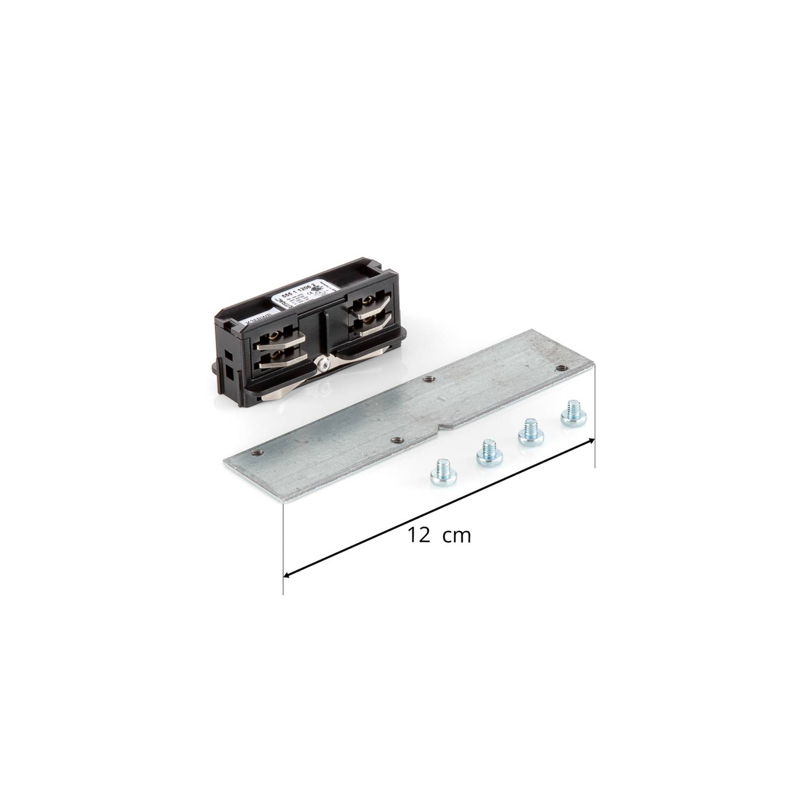 Eutrac connecteur longitudinal rail encastrable noir