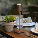 Zafferano Poldina oplaadbare micro lamp IP65 corten