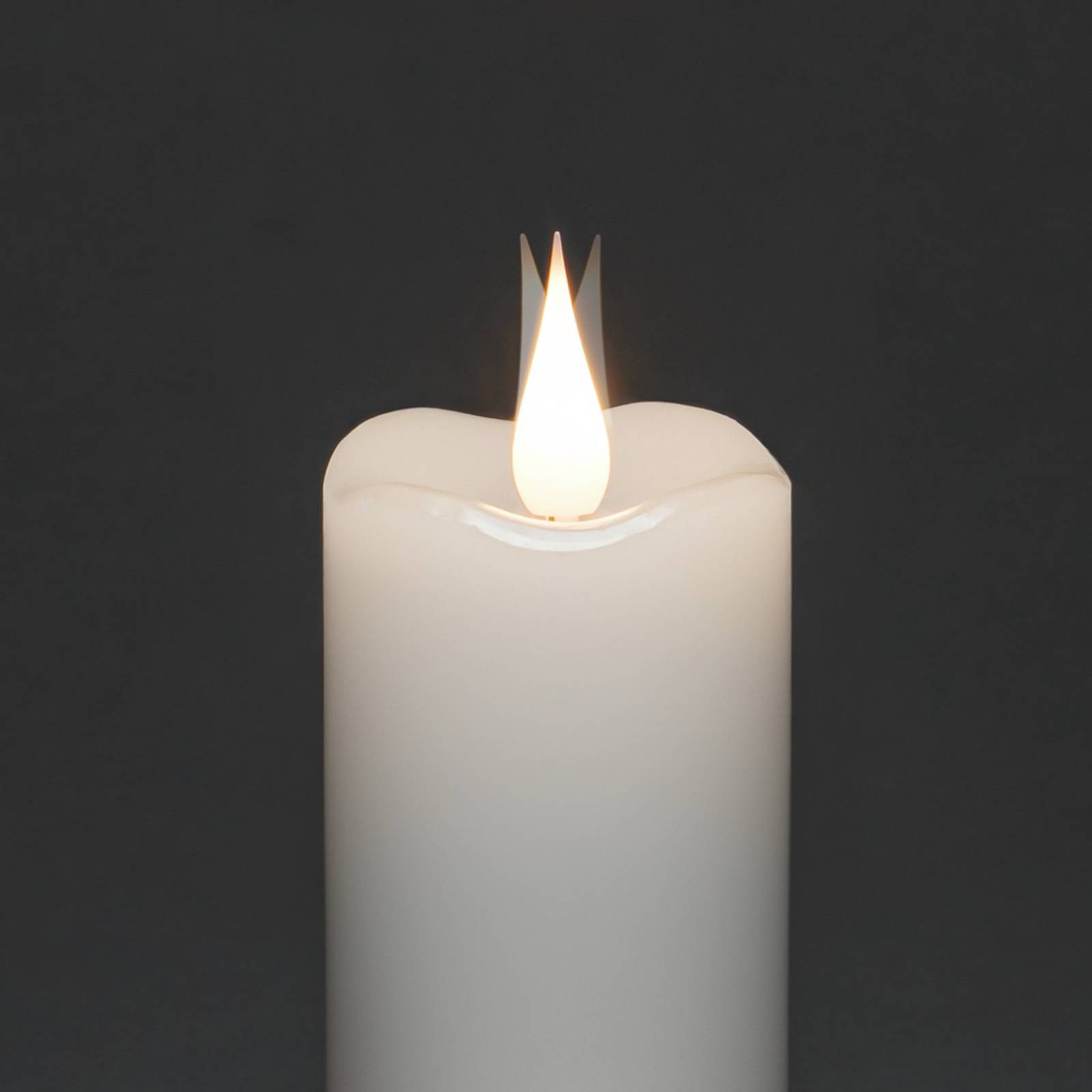 Levně LED svíčka krémová barva světla jantar Ø5cm 2ks