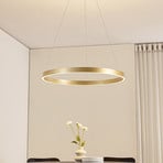 Lucande LED Pendant lamp Yonam, gold, Ø 80cm
