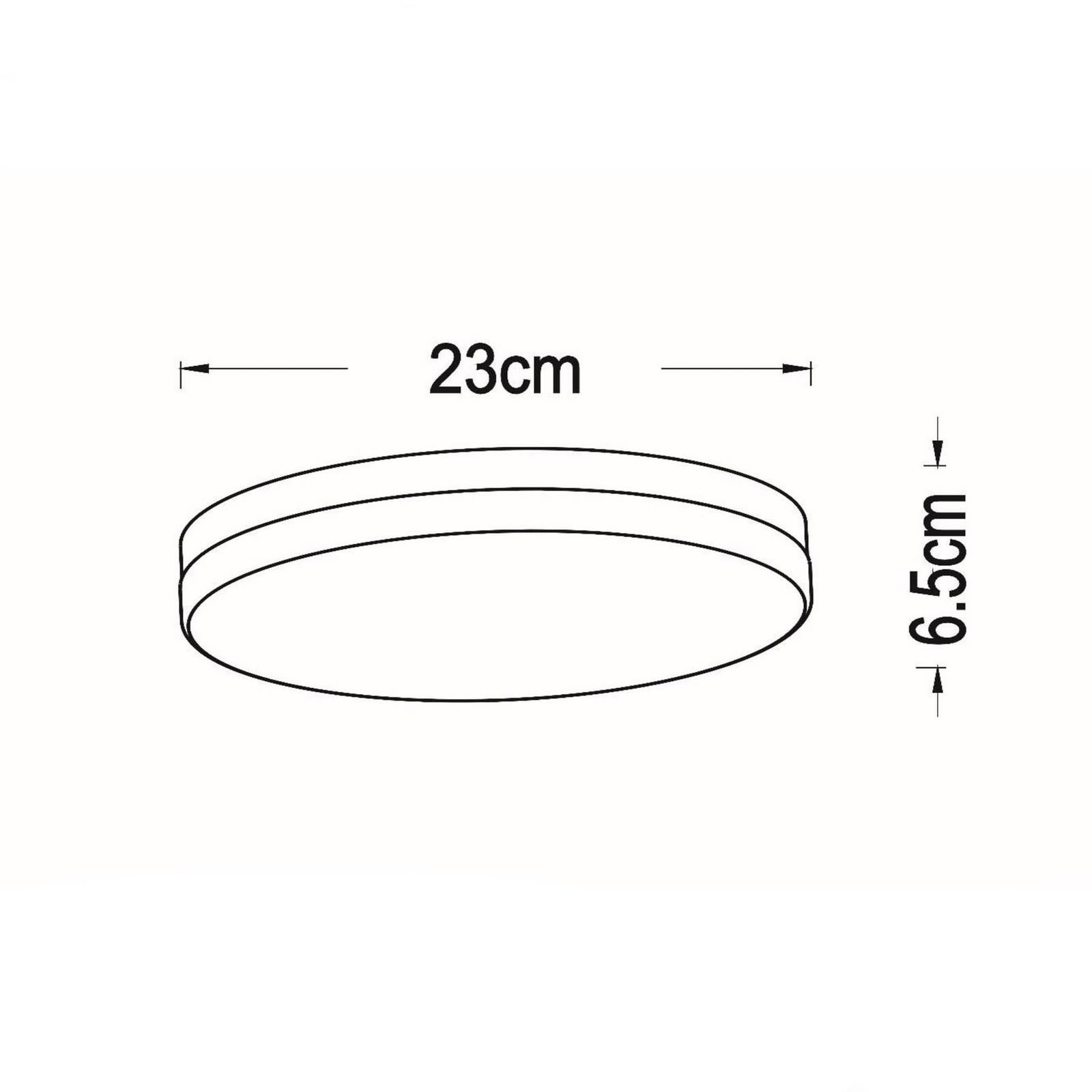 LED-Bad-Deckenlampe Biskit, schwarz, Ø 23 cm, Kunststoff günstig online kaufen