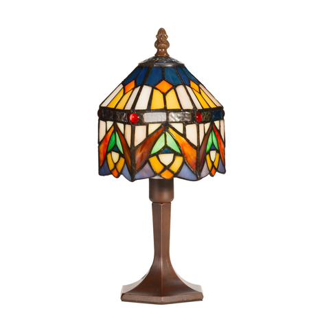 Jamilia dekorativ bordlampe i Tiffany stil