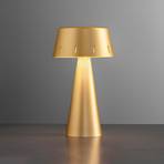 OLEV Makà LED table lamp with rechargeable battery, gold