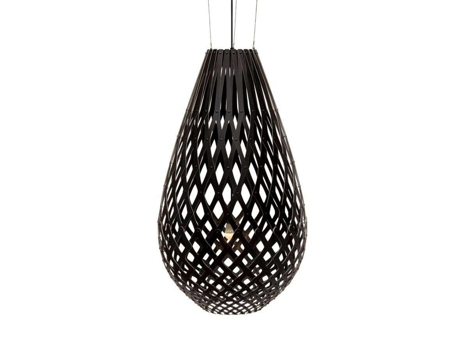 Koura Lampada a Sospensione H160 Nero 2 Lati - David Trubridge